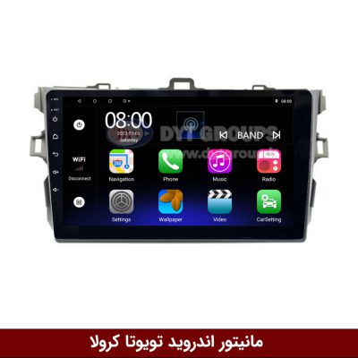 مانیتور اندروید تویوتا کرولا 2008 برند فلای‌ دی‌وای‌تی سری FLYDYT9000