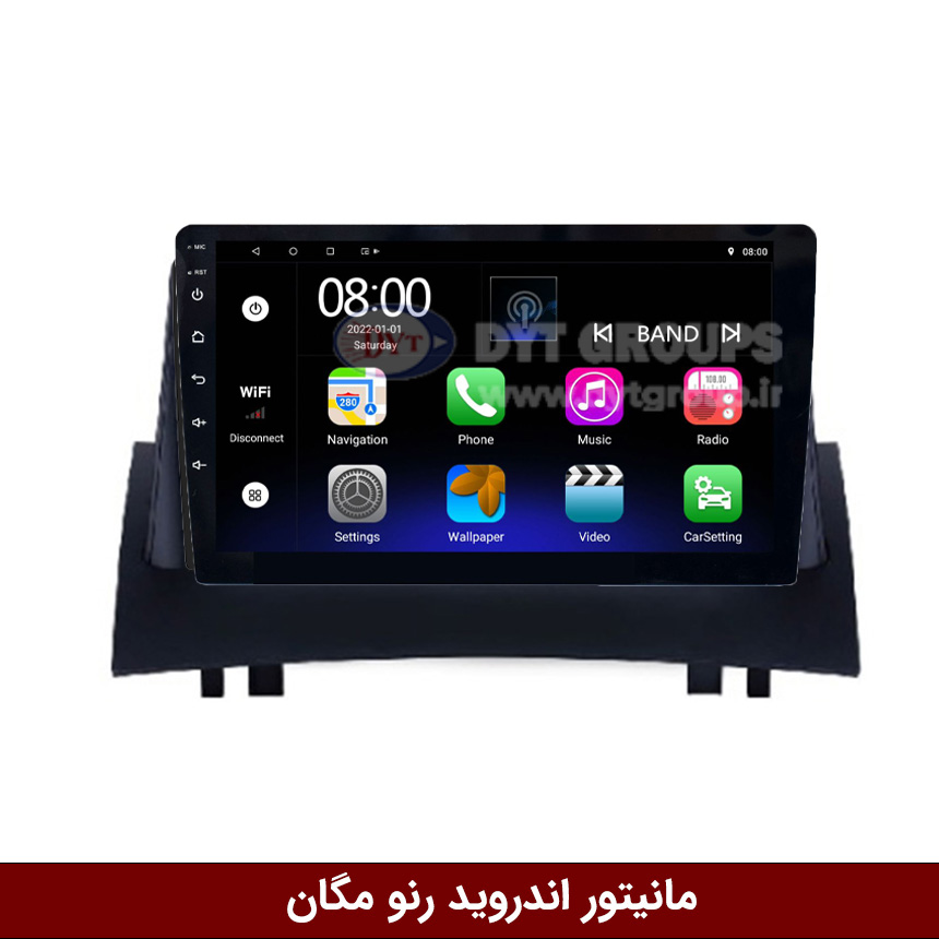 رنو-مگان مانیتور اندروید رنو مگان برند فلای دیوایتی سری FLYDYT9000