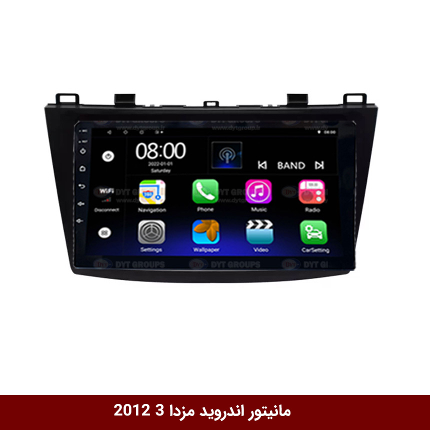 مزدا-2012 مانیتور اندروید مزدا 3 2012 برند فلای دیوایتی سری FLYDYT9000