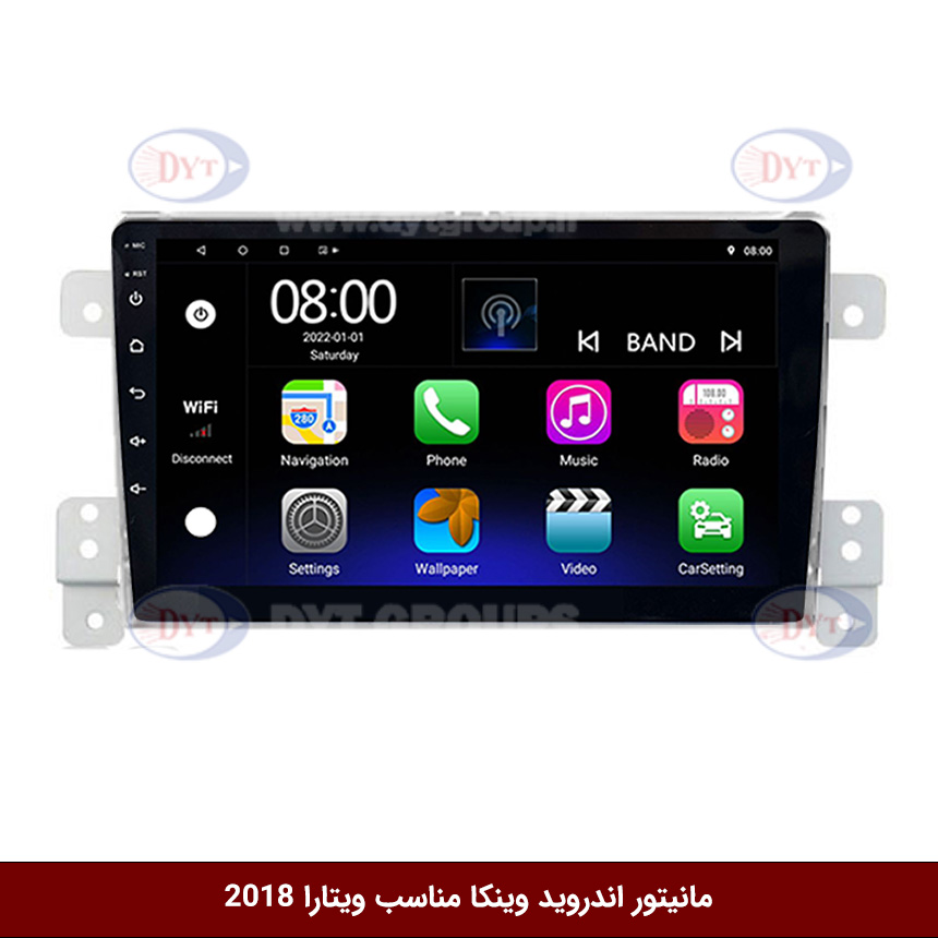 ویتارا-18 مانیتور اندروید سوزوکی ویتارا 2018 برند فلای دیوایتی سری FLYDYT9000
