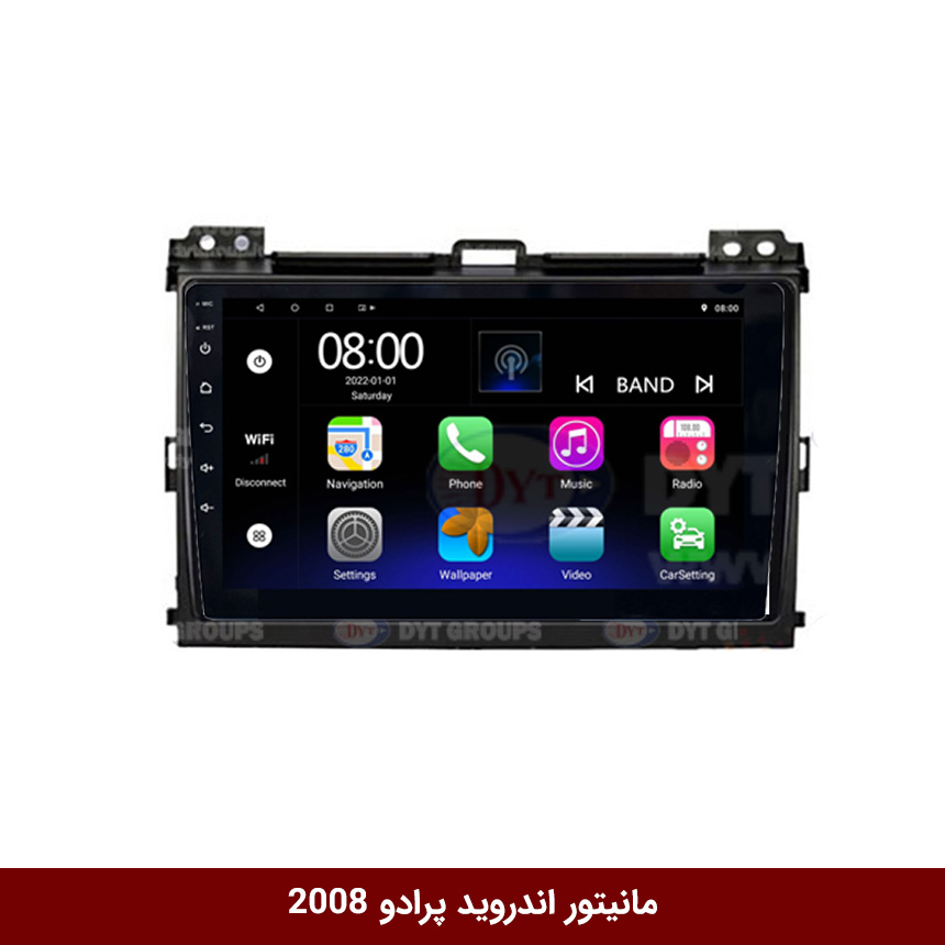 پرادو-2008 مانیتور اندروید پرادو 2008 برند فلای دیوایتی سری FLYDYT9000