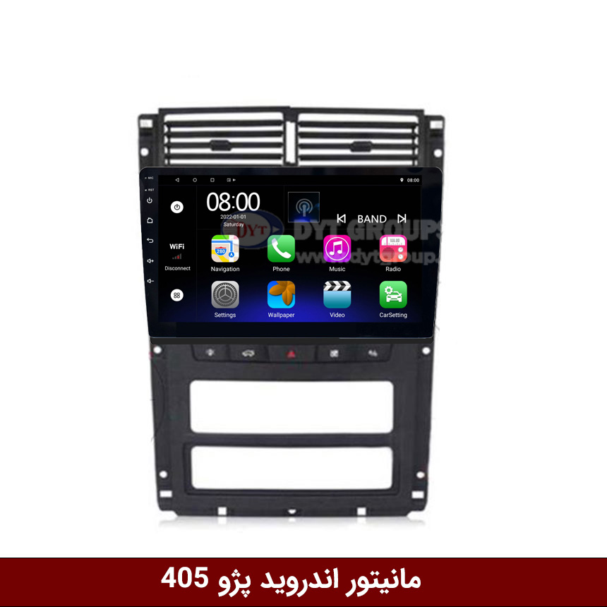 پژو-405 مانیتور اندروید پژو 405 برند فلای دیوایتی سری FLYDYT9000