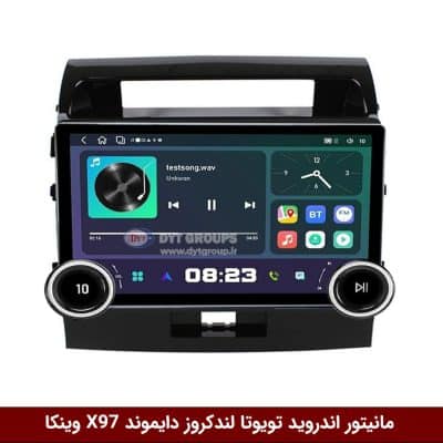 مانیتور ولوم‌دار تویوتا لندکروز برند دایموند 2K مدل X97 FLY وینکا - 9.7 اینچ