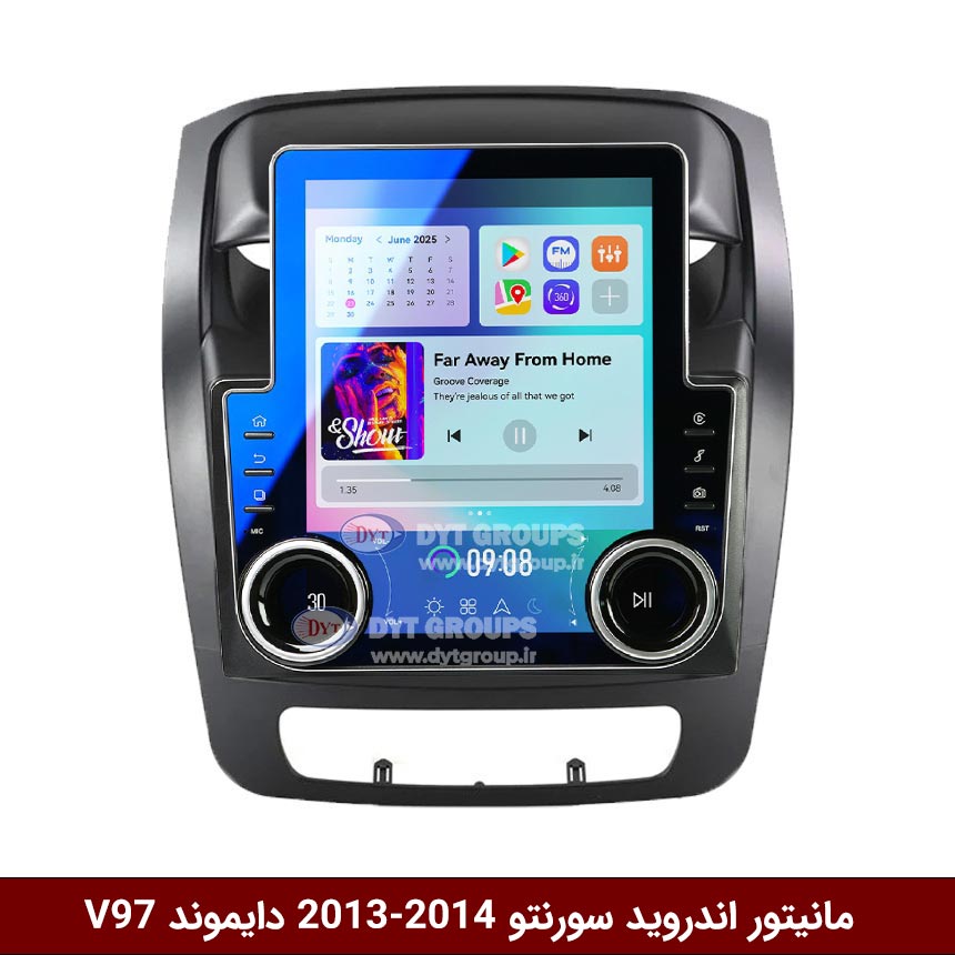 مانیتور-اندروید-سورنتو-2013-2014-دایموند-V97 مانیتور ولومدار سورنتو 2013-14 برند دایموند مدل V97 وینکا - 9.7 اینچ