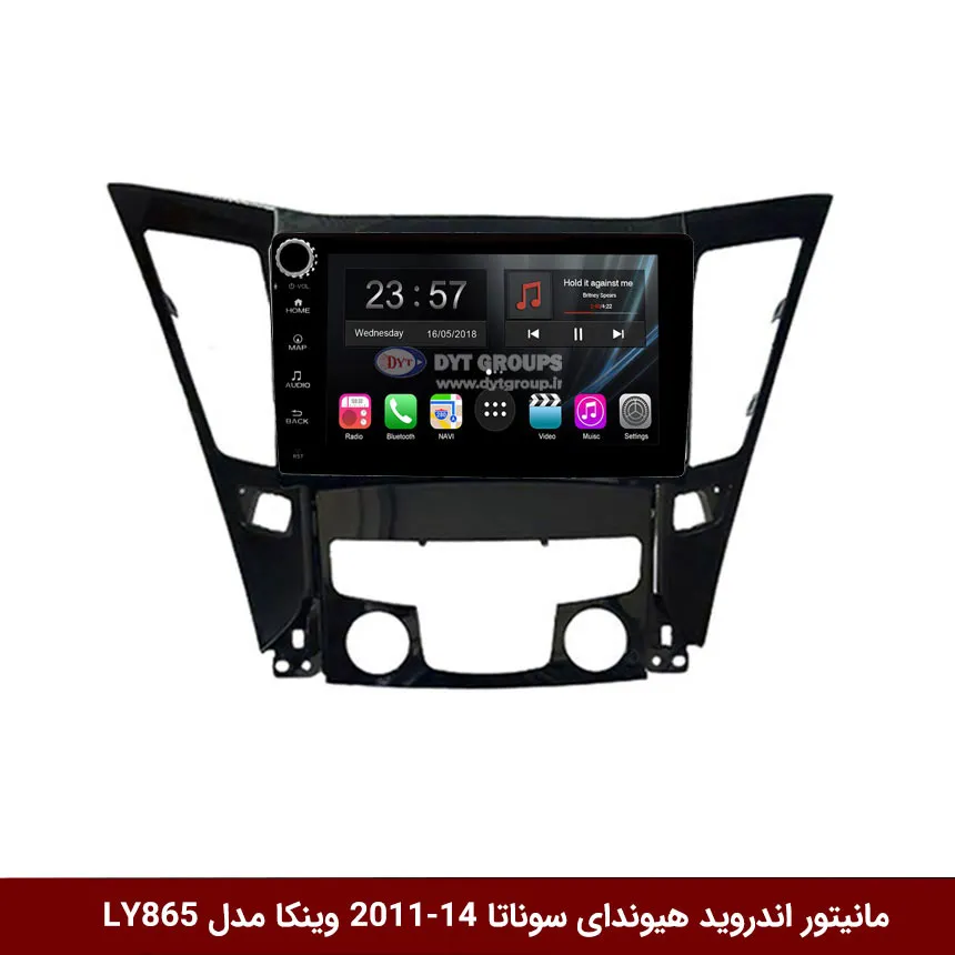 مانیتور اندروید هیوندای سوناتا 2014-2011 برند وینکا مدل LY865 سری S170 *ولوم‌دار