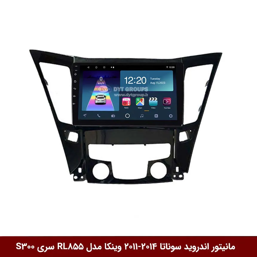 مانیتور اندروید هیوندای سوناتا 2014-2011 برند وینکا مدل RL855 سری S300